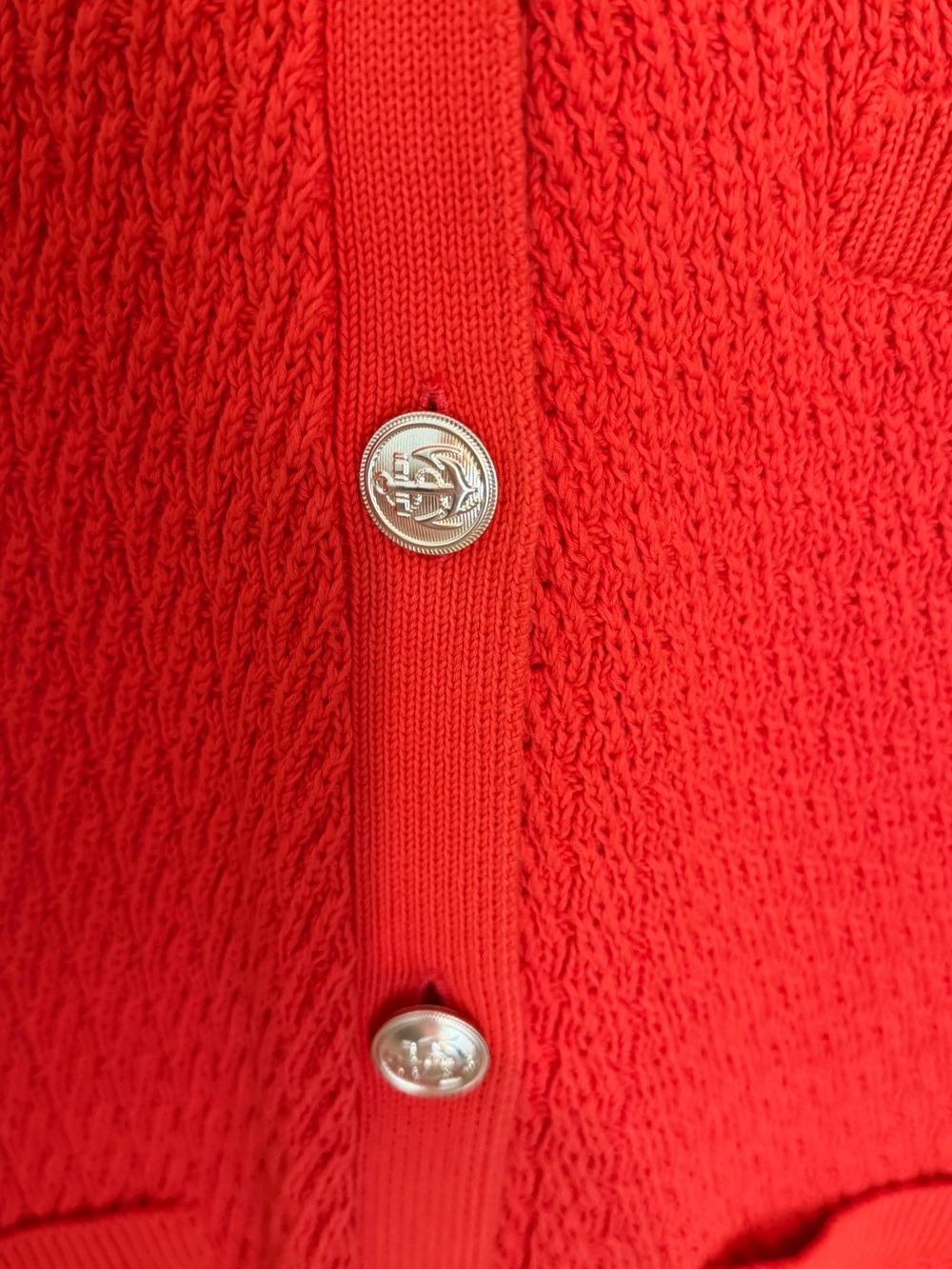Red Knit Sleeveless Cardigan Vest Made extremely well. - Picture 2 of 3